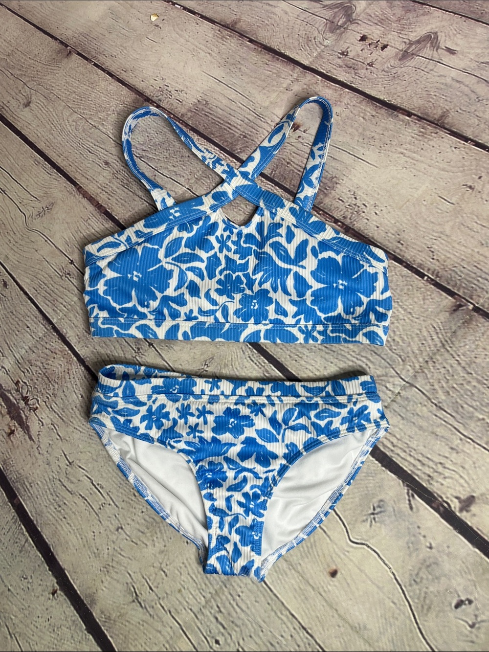 Abercrombie kids floral bikini